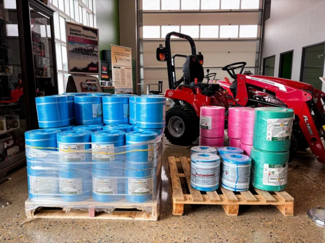 Looking to load up on twine and net wrap for the season? We’ve got a wide variety of sizes and brands to choose from- with TONS in stock! 💪

For the bulk buyers- we’ve got quantity breaks, so you can roll out of here fully stocked (at a discount!) 🎉

Stop in today! 📅

#fulllineag #partssale #twineandnetwrap #saskag #saskbeef #saskranchers #prairies #haying #baling #baler #ag #agriculturecanada #agriculture #saskatchewan
