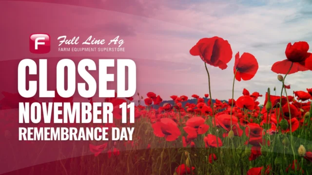 Full Line Ag is closed on Tuesday, November 11th, as we observe Remembrance Day ❤

We will be back and see everyone on Wednesday, November 12th! 

#fulllineag #saskag #sask #agriculture