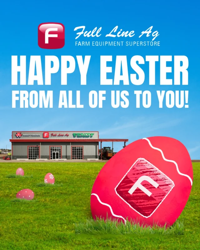 From all of us at Full Line Ag, we'd like to wish you and yours a Happy Easter! 💐🐰🐣

 #fulllineag #agriculture #WesternCanadaAg #agequipmentdealership #saskequipmentdealer #sasklocalbusiness #fulllineagfamily #ag #modernagriculture #farmerlife #eastereggs #easterweekend