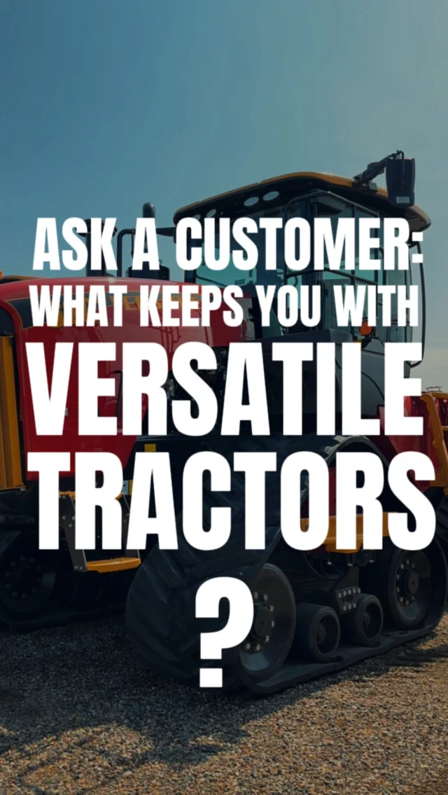 Happy Tuesday! We’re bringing you a 10-second-testimonial on what brings our customers back, season after season, to Versatile products! 🌾

Grateful for friends like the folks over at Outlaw Harvesters for their friendship and partnership 🧡❤️🚜

#fulllineag #versatile #versatiletractors #versatileag #saskag #saskharvest #saskagriculture #saskatchewan #modernfarming #discover #farming #agrar #fyp #reels #westerncanadaag