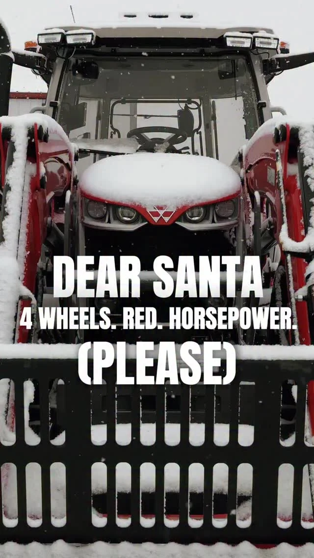 Do you think Santa makes Massey Ferguson sized stockings? (Asking for a friend) 🎄🎅

Cheers to the most wonderful time of the year! We know we’ll be singing “I Want a Massey Ferguson for Christmas” all season long! ❤️

#fullineag #masseyferguson #agriculture #saskag #modernfarming #saskfarming #acreage #discover #sasklocalbusiness #saskranching #discoverag #saskatchewan #equipmentdealers #agequipmentdealers