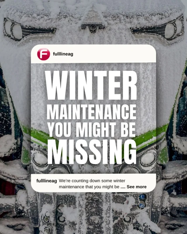 Winter is here—are you ready? Or better yet, is your equipment?❄️☃ 

Before you pack away those tools, make sure your equipment is prepped for the 2026  season! ✅ Check out our quick Winter Maintenance Checklist and ride into 2026 with confidence. 👉

#fulllineag #wintermaintenance #maintenancetips #equipment #agequipmentdealer #saskag #agriculture #saskagriculture #sask #techtips #equipmentips #agmaintenance